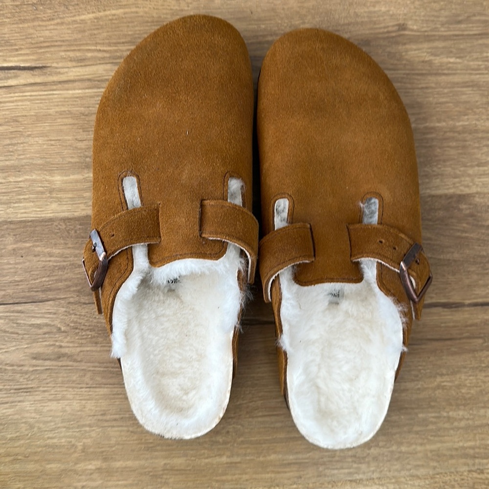 NWOT Birkenstock Boston Shearling in Mink
